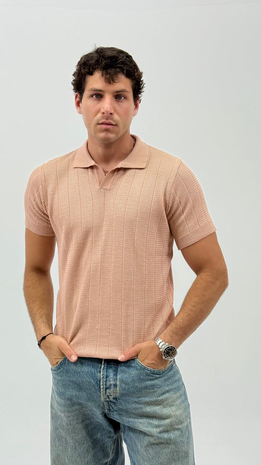 Salmon Pink Raw Knit