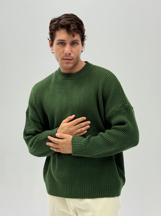 Olive mock neck pullover