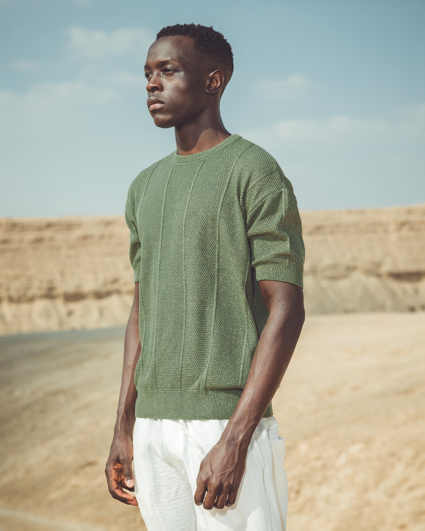 Regular fit knit shirt