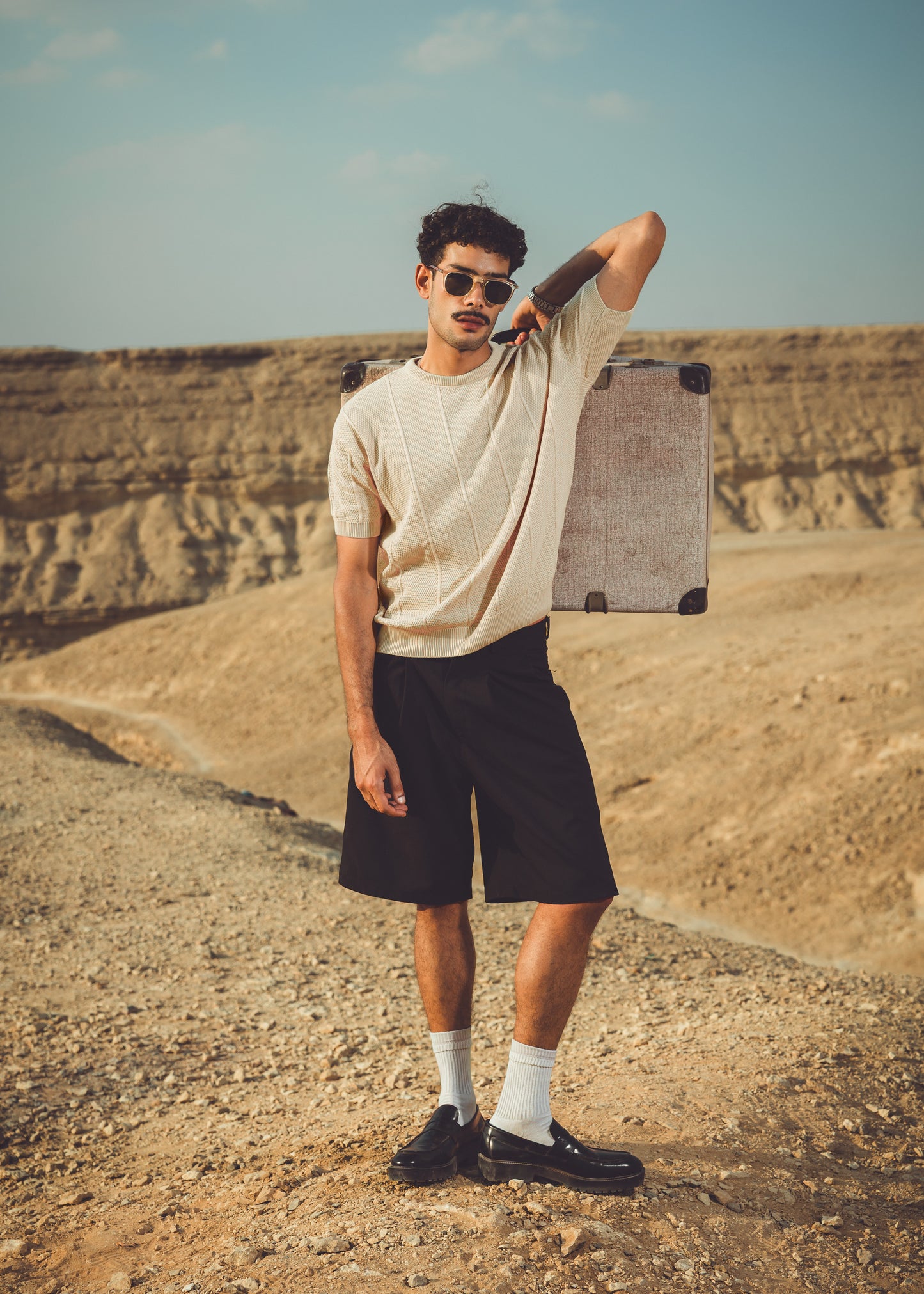 Regular fit knit shirt