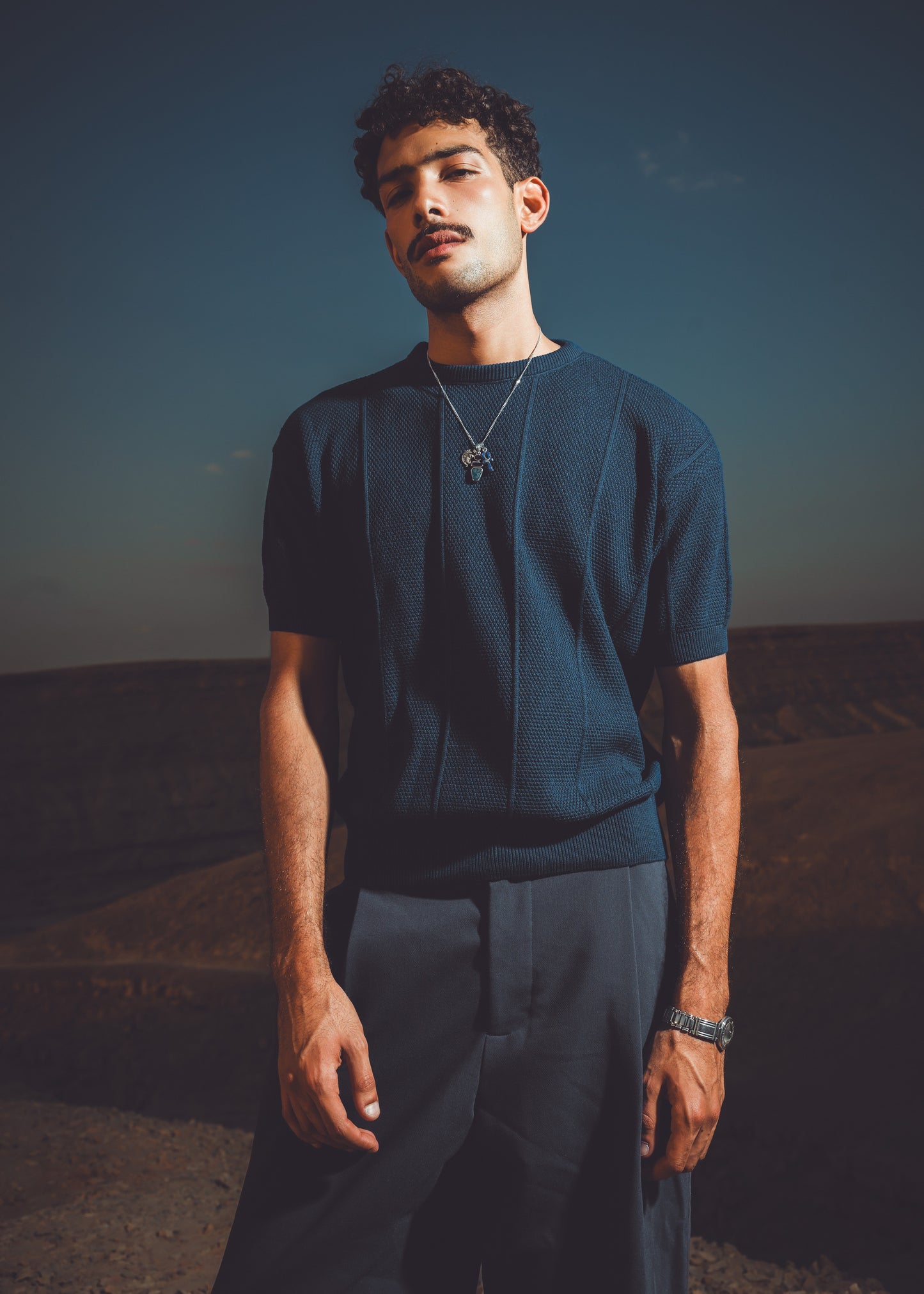 Regular fit knit shirt