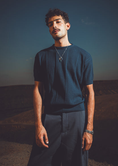 Regular fit knit shirt