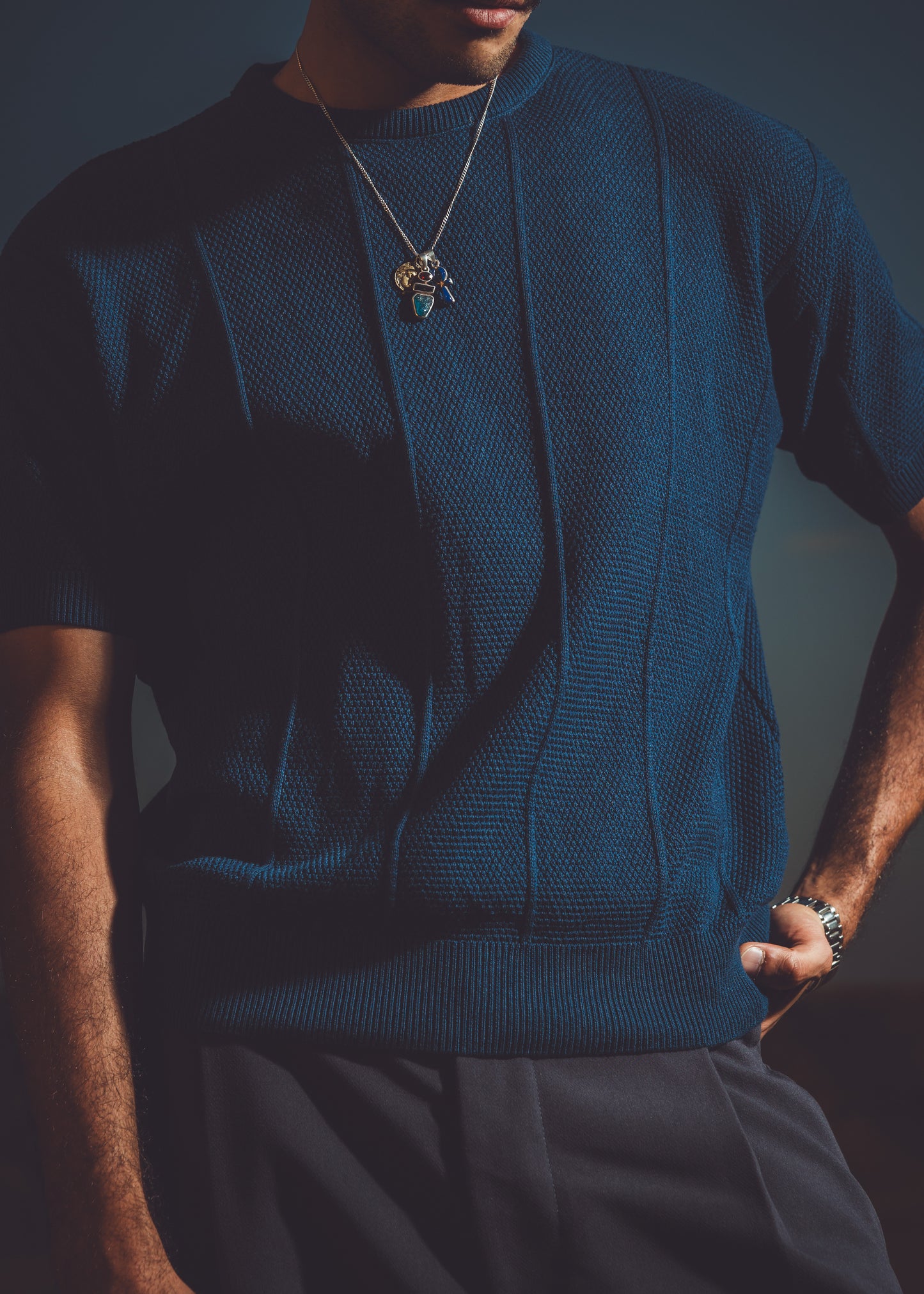 Regular fit knit shirt