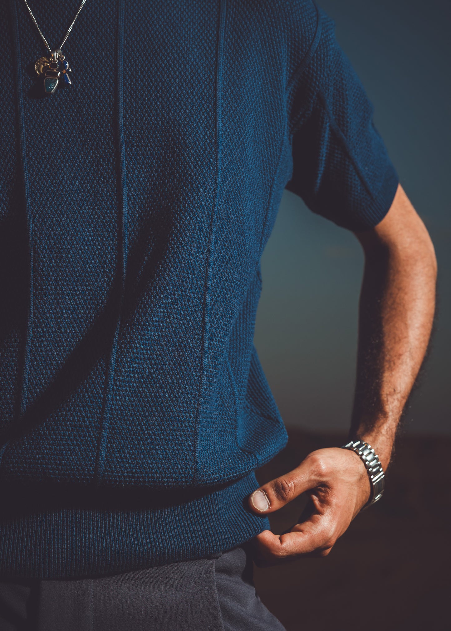 Regular fit knit shirt