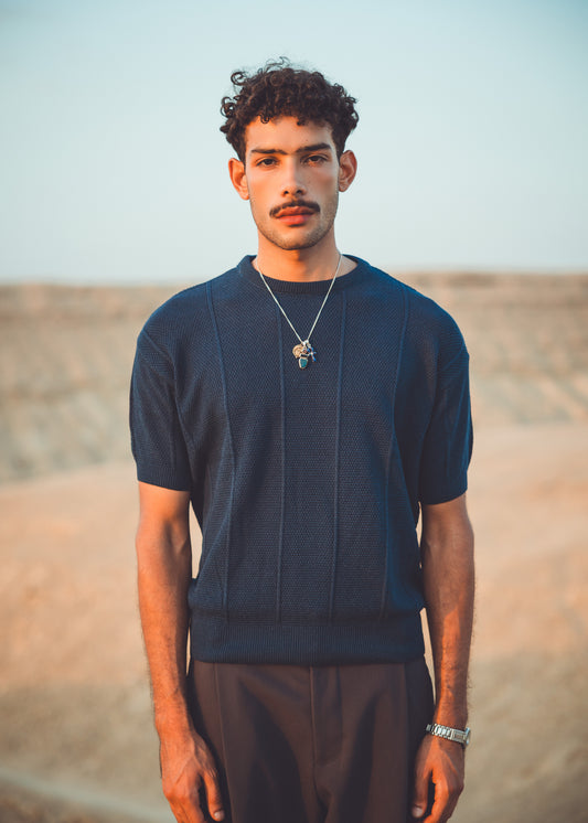 Regular fit knit shirt