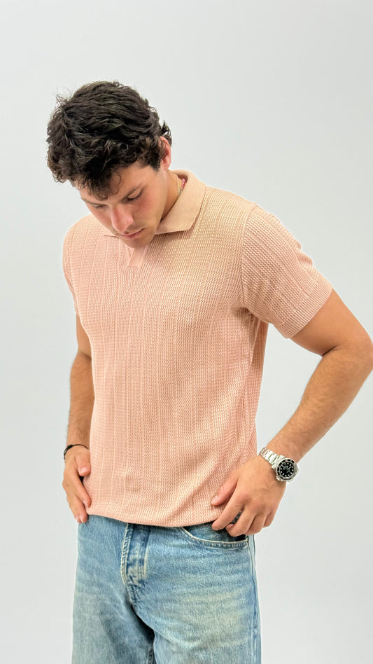 Salmon Pink Raw Knit