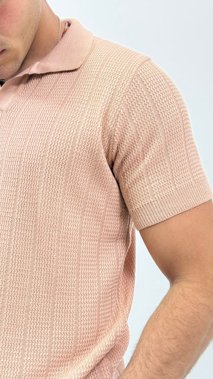 Salmon Pink Raw Knit