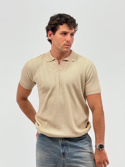Beige Raw Knit
