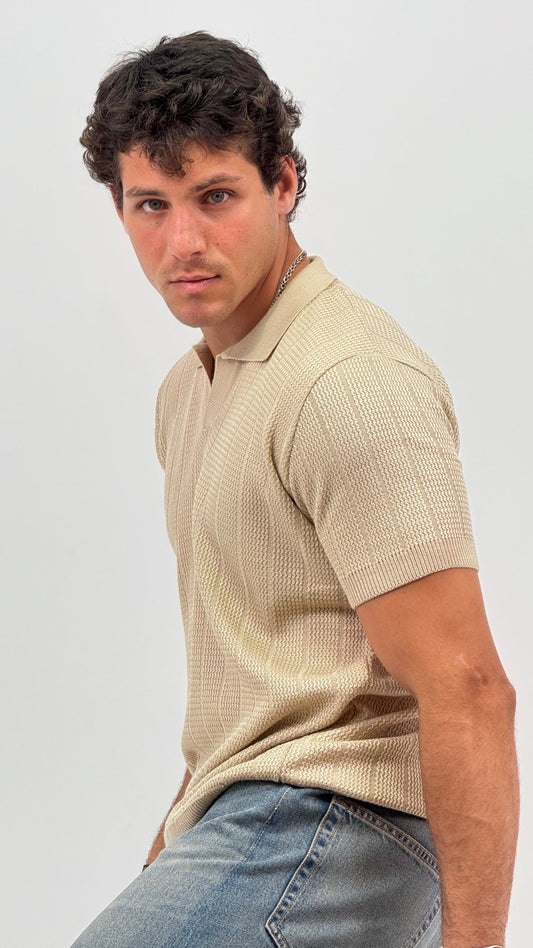 Beige Raw Knit