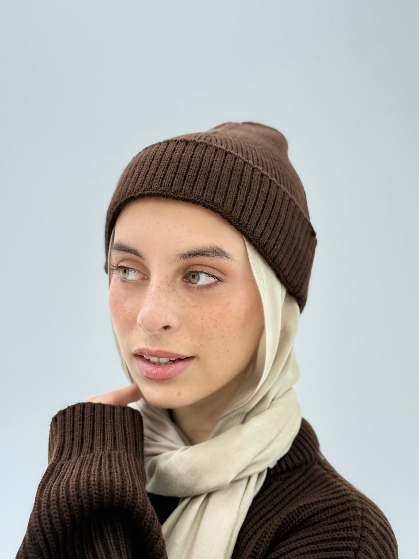 Brown beanie