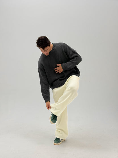 Grey mock neck pullover