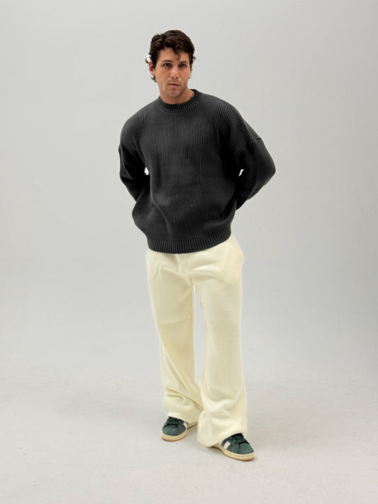 Grey mock neck pullover