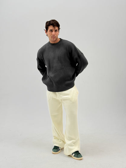 Grey mock neck pullover