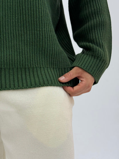 Olive mock neck pullover